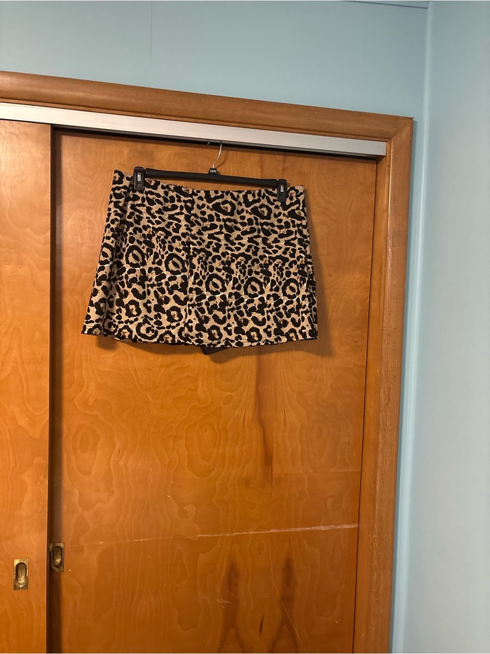 SHEIN Leopard Print Skort in Tan and Black